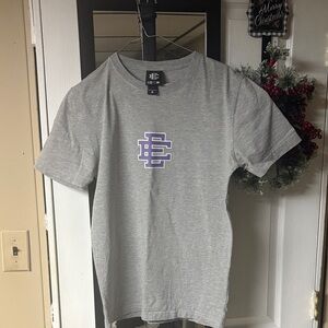 New Era Gray Tee with Purple Emblem